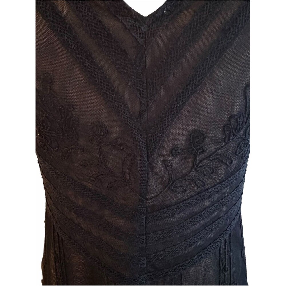 BCBG MaxAzria Womens Whimsigoth Black Lace Dress Size 8 Fairy Grunge Cocktail - Picture 12 of 12